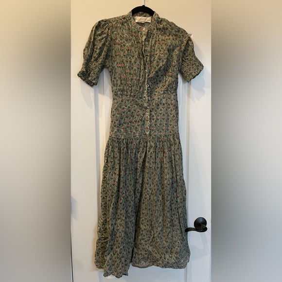 Daughters of India Dresses & Skirts - Floral Green Dress